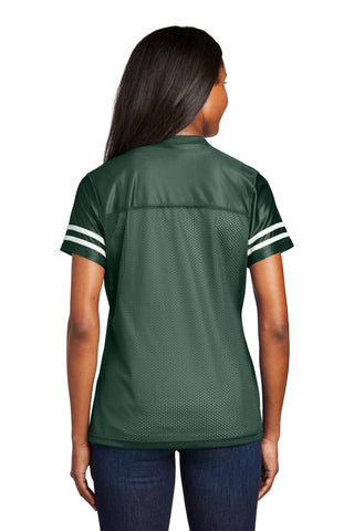 Sport-Tek Ladies PosiCharge Replica Jersey (Forest Green/ White)