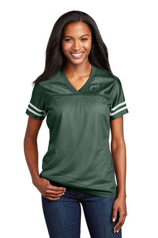 Sport-Tek Ladies PosiCharge Replica Jersey (Forest Green/ White)