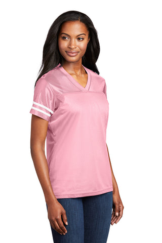 Sport-Tek Ladies PosiCharge Replica Jersey (Light Pink/ White)