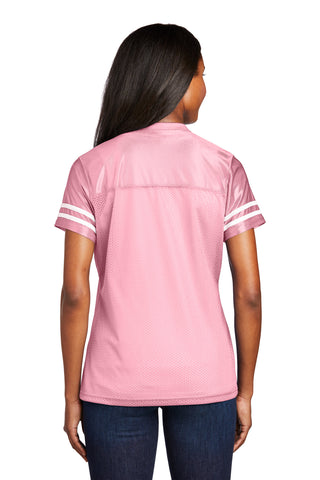 Sport-Tek Ladies PosiCharge Replica Jersey (Light Pink/ White)