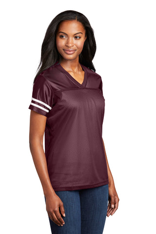 Sport-Tek Ladies PosiCharge Replica Jersey (Maroon/ White)