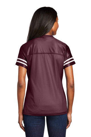 Sport-Tek Ladies PosiCharge Replica Jersey (Maroon/ White)