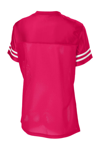 Sport-Tek Ladies PosiCharge Replica Jersey (Pink Raspberry/ White)