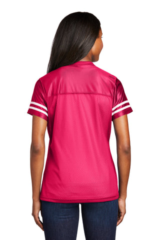 Sport-Tek Ladies PosiCharge Replica Jersey (Pink Raspberry/ White)