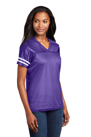 Sport-Tek Ladies PosiCharge Replica Jersey (Purple/ White)