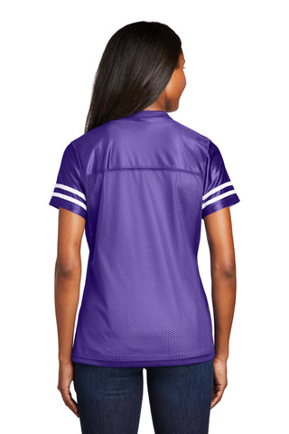 Sport-Tek Ladies PosiCharge Replica Jersey (Purple/ White)