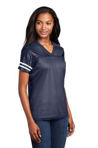 Sport-Tek Ladies PosiCharge Replica Jersey (True Navy/ White)