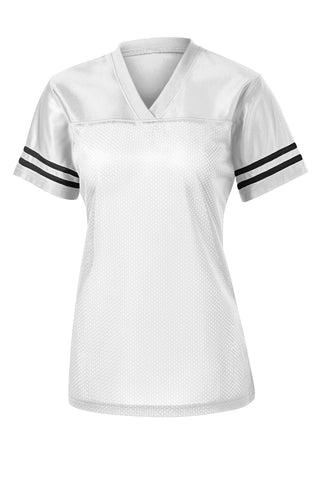 Sport-Tek Ladies PosiCharge Replica Jersey (White/ Black)