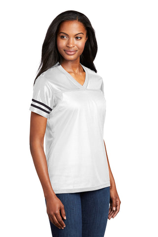 Sport-Tek Ladies PosiCharge Replica Jersey (White/ Black)