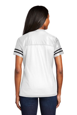 Sport-Tek Ladies PosiCharge Replica Jersey (White/ Black)