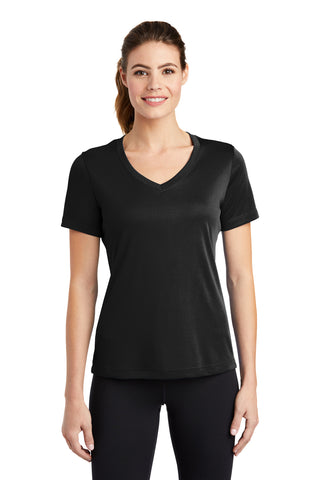 Sport-Tek Ladies PosiCharge Competitor V-Neck Tee (Black)