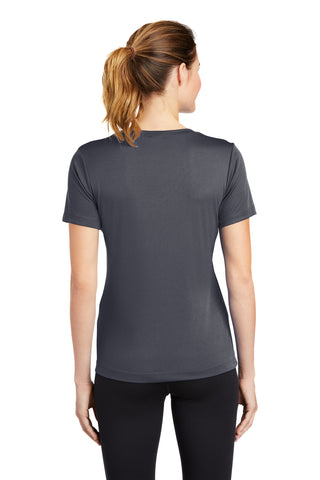 Sport-Tek Ladies PosiCharge Competitor V-Neck Tee (Iron Grey)