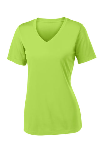 Sport-Tek Ladies PosiCharge Competitor V-Neck Tee (Lime Shock)