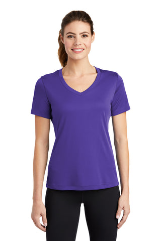 Sport-Tek Ladies PosiCharge Competitor V-Neck Tee (Purple)