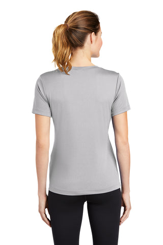 Sport-Tek Ladies PosiCharge Competitor V-Neck Tee (Silver)