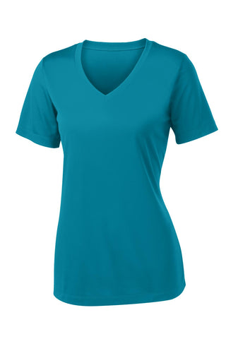 Sport-Tek Ladies PosiCharge Competitor V-Neck Tee (Tropic Blue)