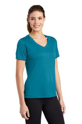 Sport-Tek Ladies PosiCharge Competitor V-Neck Tee (Tropic Blue)