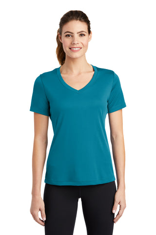 Sport-Tek Ladies PosiCharge Competitor V-Neck Tee (Tropic Blue)