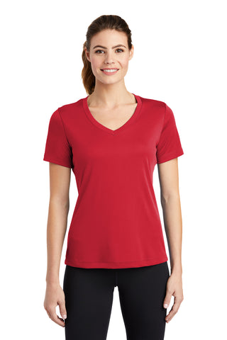 Sport-Tek Ladies PosiCharge Competitor V-Neck Tee (True Red)