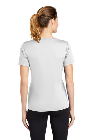 Sport-Tek Ladies PosiCharge Competitor V-Neck Tee (White)