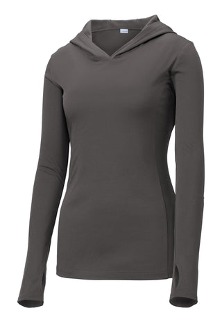 Sport-Tek Ladies PosiCharge Competitor Hooded Pullover (Iron Grey)