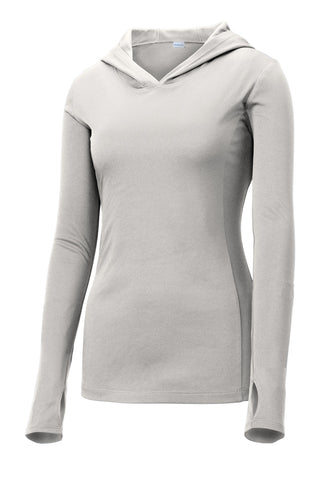 Sport-Tek Ladies PosiCharge Competitor Hooded Pullover (Silver)