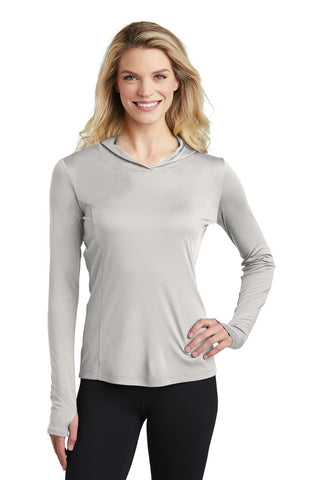 Sport-Tek Ladies PosiCharge Competitor Hooded Pullover (Silver)