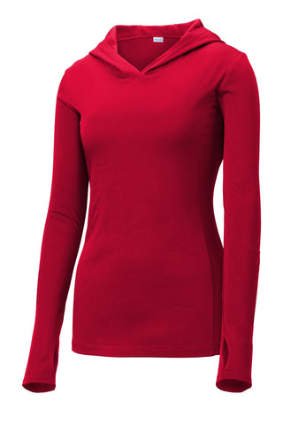 Sport-Tek Ladies PosiCharge Competitor Hooded Pullover (True Red)