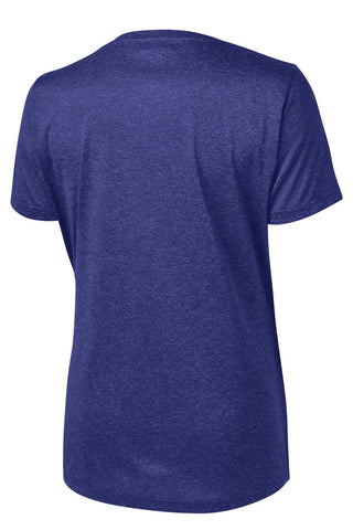 Sport-Tek Ladies Heather Contender Scoop Neck Tee (Cobalt Heather)