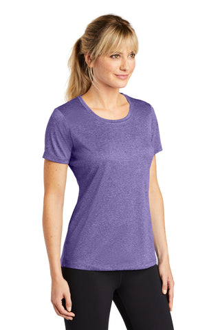 Sport-Tek Ladies Heather Contender Scoop Neck Tee (Purple Heather)