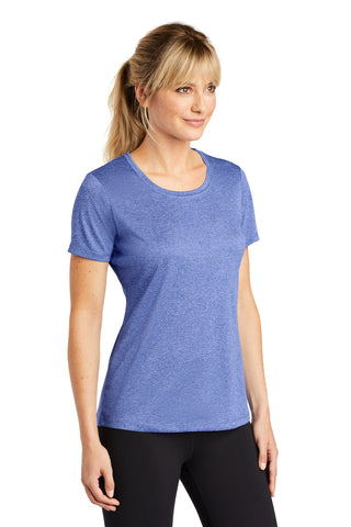 Sport-Tek Ladies Heather Contender Scoop Neck Tee (True Royal Heather)