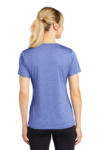 Sport-Tek Ladies Heather Contender Scoop Neck Tee (True Royal Heather)