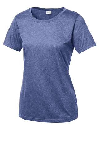 Sport-Tek Ladies Heather Contender Scoop Neck Tee (True Royal Heather)