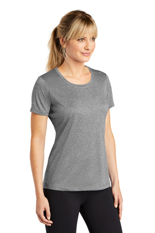 Sport-Tek Ladies Heather Contender Scoop Neck Tee (Vintage Heather)