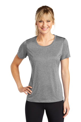 Sport-Tek Ladies Heather Contender Scoop Neck Tee (Vintage Heather)