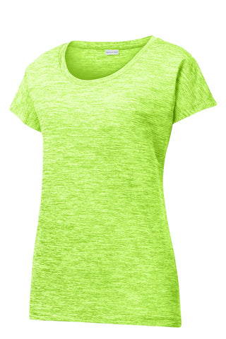 Sport-Tek Ladies PosiCharge Electric Heather Sporty Tee (Lime Shock Electric)