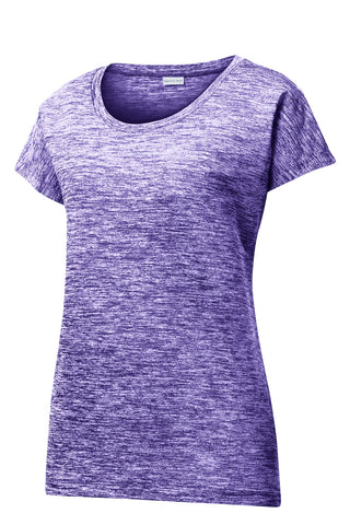 Sport-Tek Ladies PosiCharge Electric Heather Sporty Tee (Purple Electric)