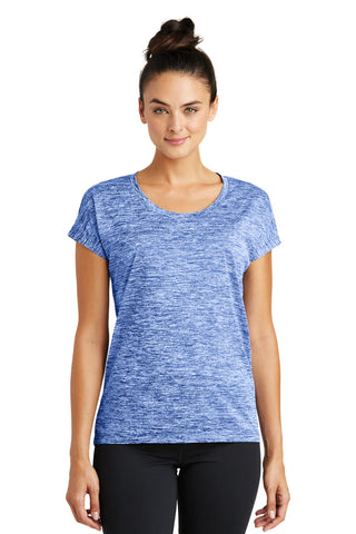 Sport-Tek Ladies PosiCharge Electric Heather Sporty Tee (True Royal Electric)