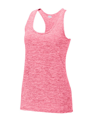 Sport-Tek Ladies PosiCharge Electric Heather Racerback Tank (Power Pink Electric)