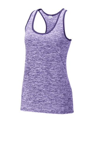 Sport-Tek Ladies PosiCharge Electric Heather Racerback Tank (Purple Electric/ Purple)