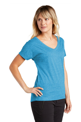 Sport-Tek Ladies PosiCharge Tri-Blend Wicking Dolman Tee (Pond Blue Heather)