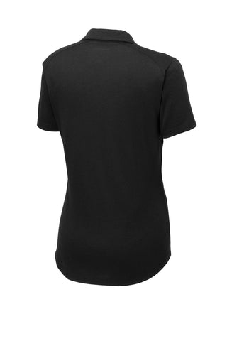 Sport-Tek Ladies PosiCharge Tri-Blend Wicking Polo (Black Triad Solid)