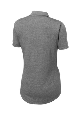 Sport-Tek Ladies PosiCharge Tri-Blend Wicking Polo (Dark Grey Heather)