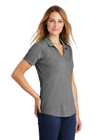 Sport-Tek Ladies PosiCharge Tri-Blend Wicking Polo (Dark Grey Heather)