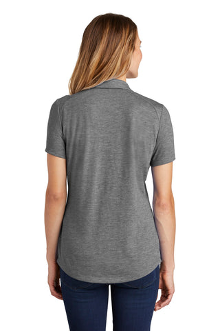 Sport-Tek Ladies PosiCharge Tri-Blend Wicking Polo (Dark Grey Heather)