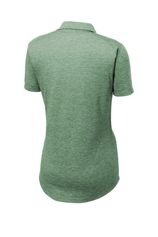 Sport-Tek Ladies PosiCharge Tri-Blend Wicking Polo (Forest Green Heather)