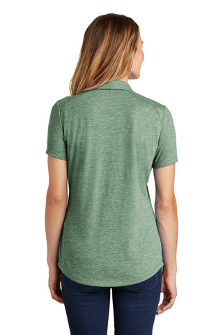 Sport-Tek Ladies PosiCharge Tri-Blend Wicking Polo (Forest Green Heather)