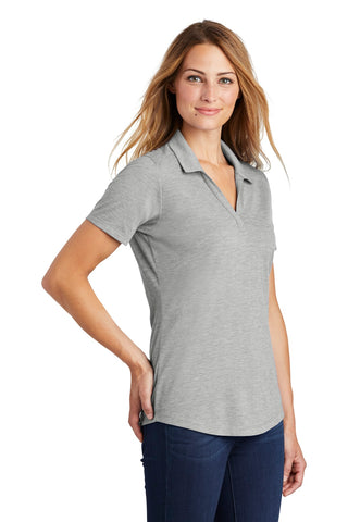 Sport-Tek Ladies PosiCharge Tri-Blend Wicking Polo (Light Grey Heather)