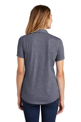 Sport-Tek Ladies PosiCharge Tri-Blend Wicking Polo (True Navy Heather)