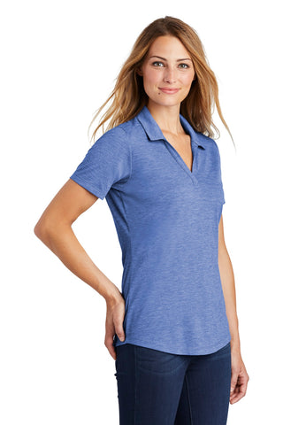 Sport-Tek Ladies PosiCharge Tri-Blend Wicking Polo (True Royal Heather)